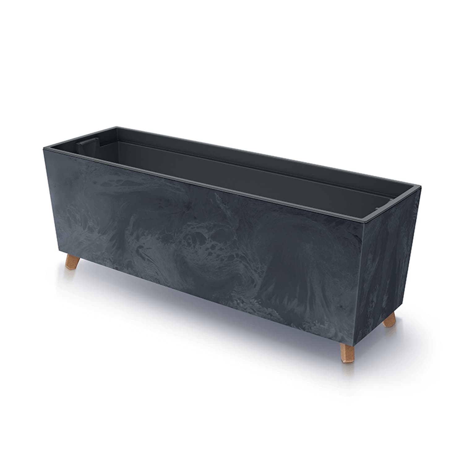 Dvigljiva balkonska korita URBI CASE BETON EFFECT N (77 cm) - antracit