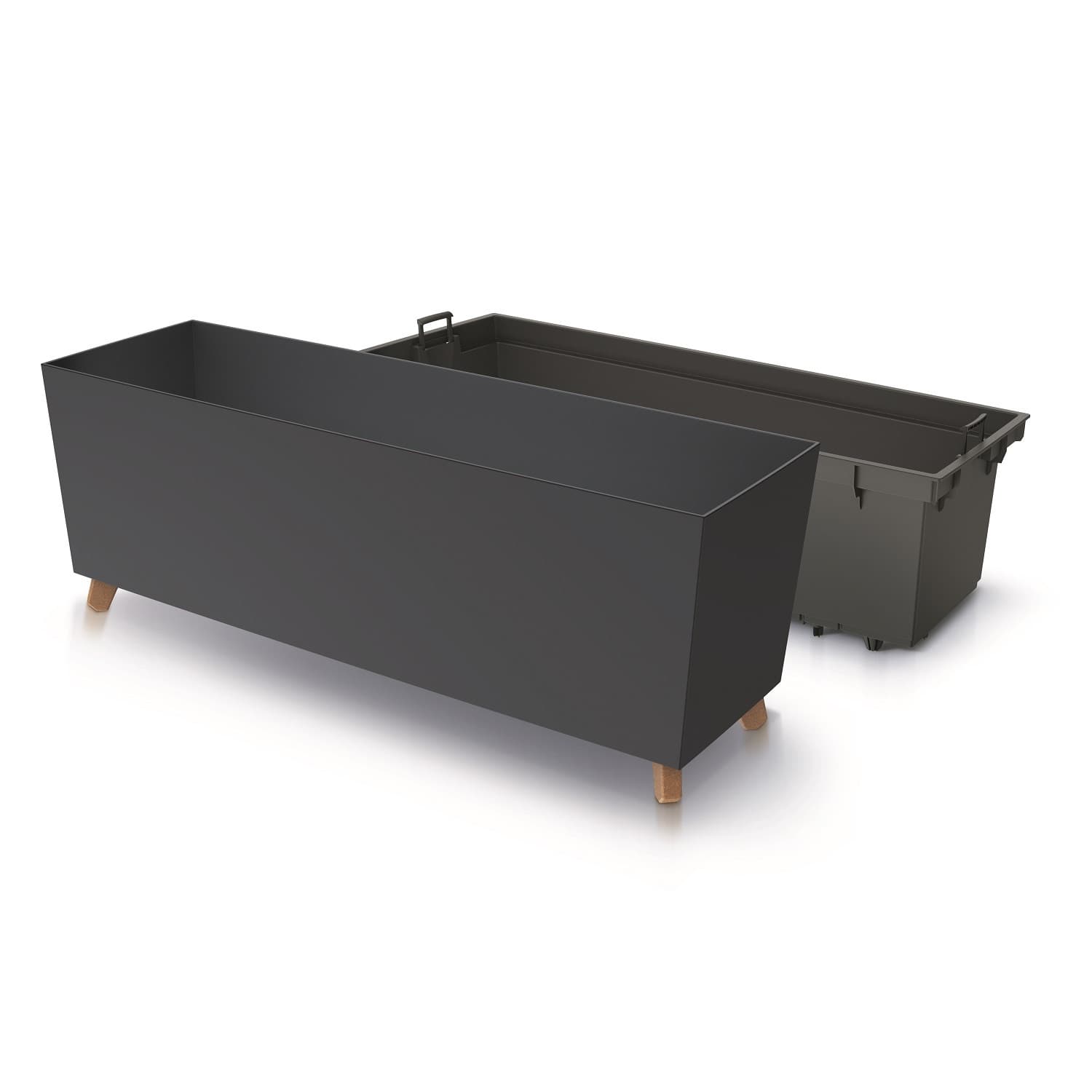 Dvigljiva balkonska korita URBI CASE N (77 cm) - antracit 2
