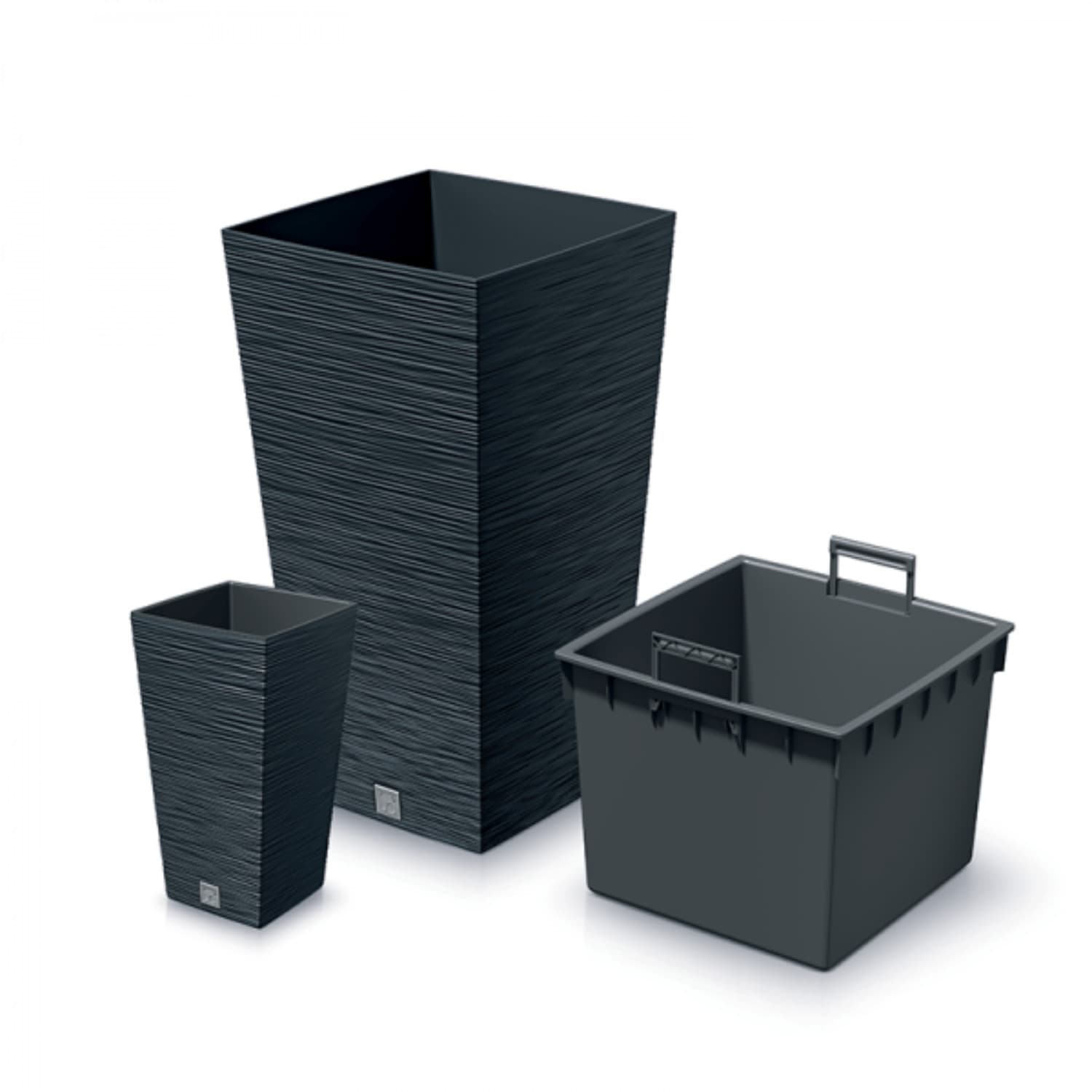 Dvodelna vaza FURU SQUARE DFSH350, 35 cm, antracit 2