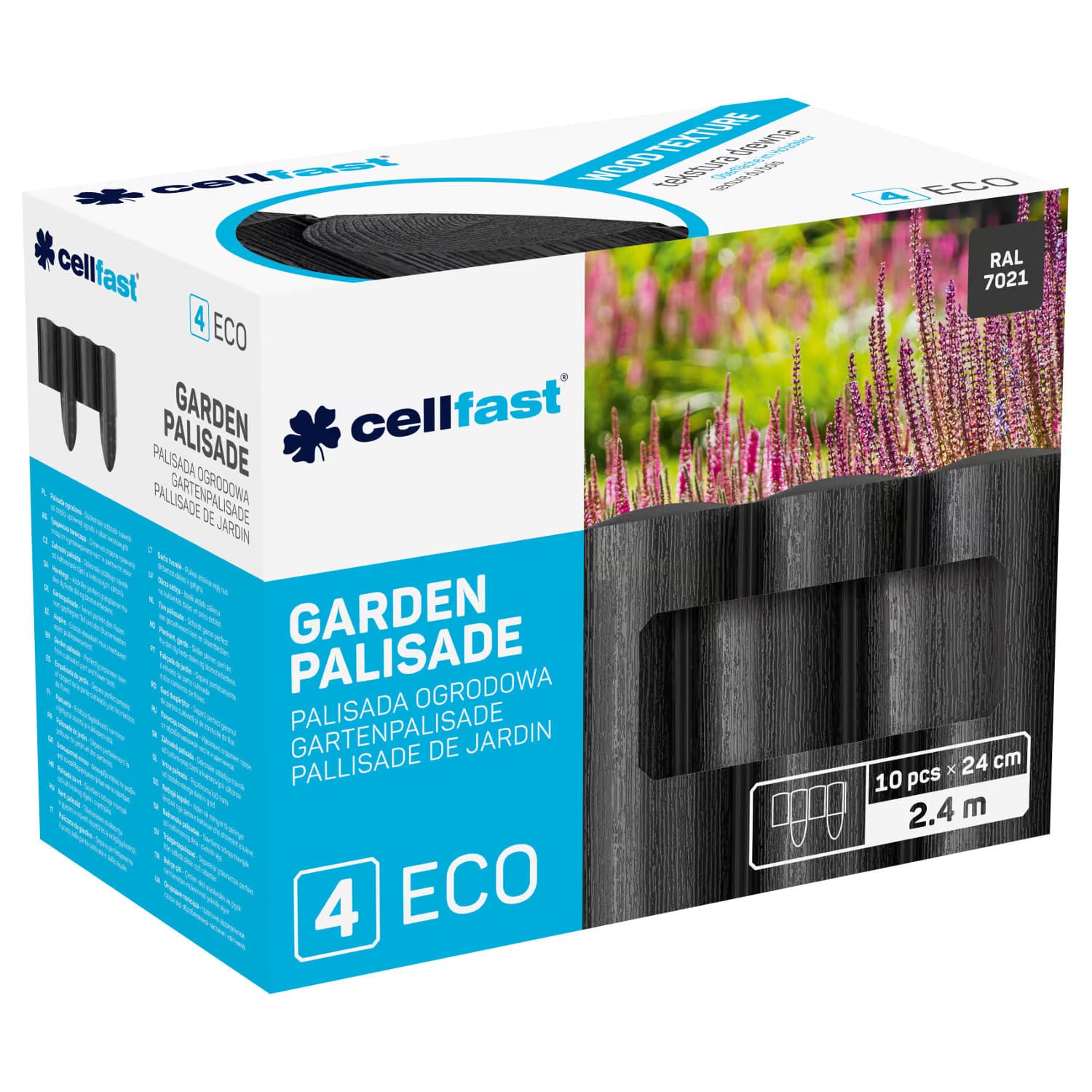 Vrtna palisada Cellfast ECO 2,4 m, antracit 5