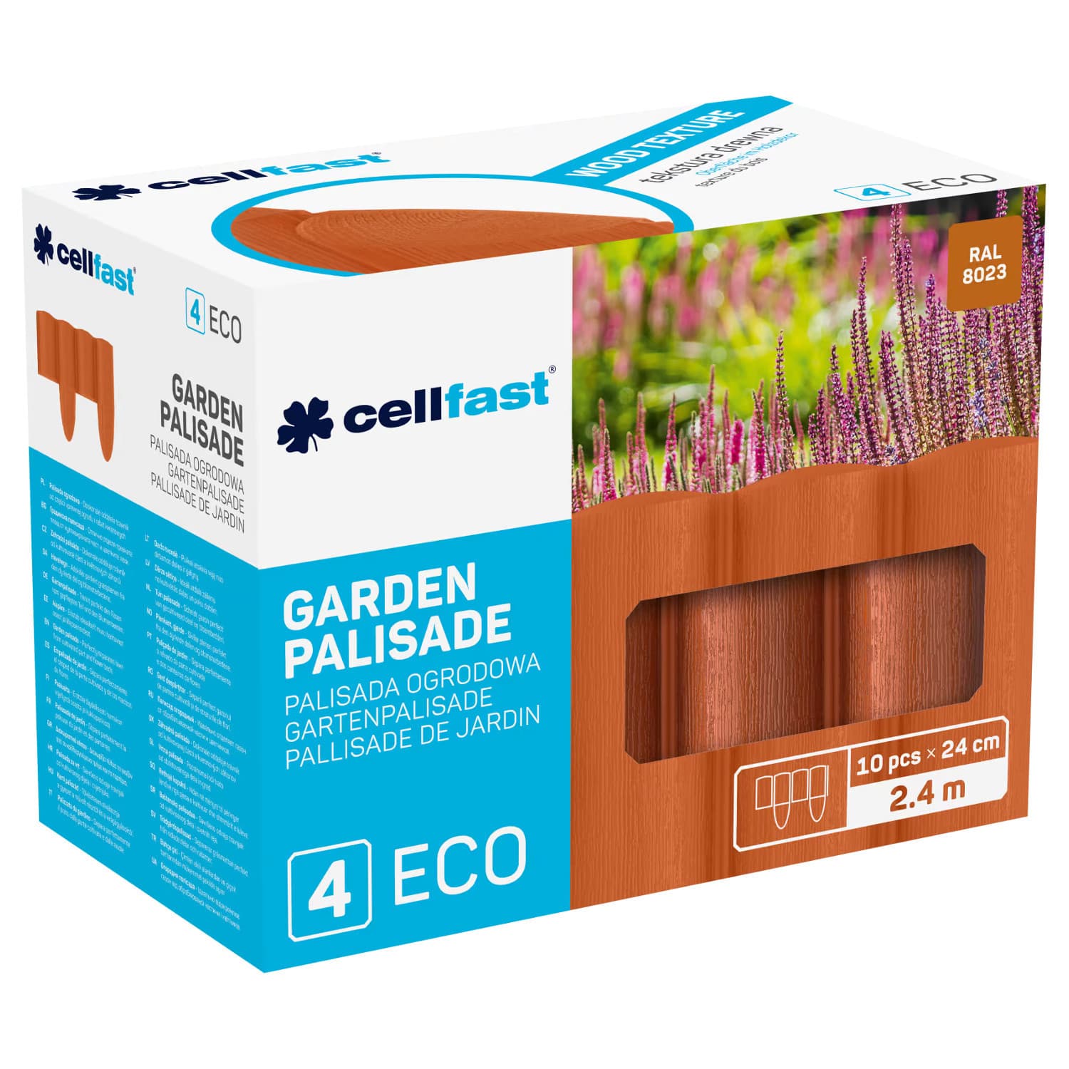 Vrtna palisada Cellfast ECO 2,4 m, rdeča 5