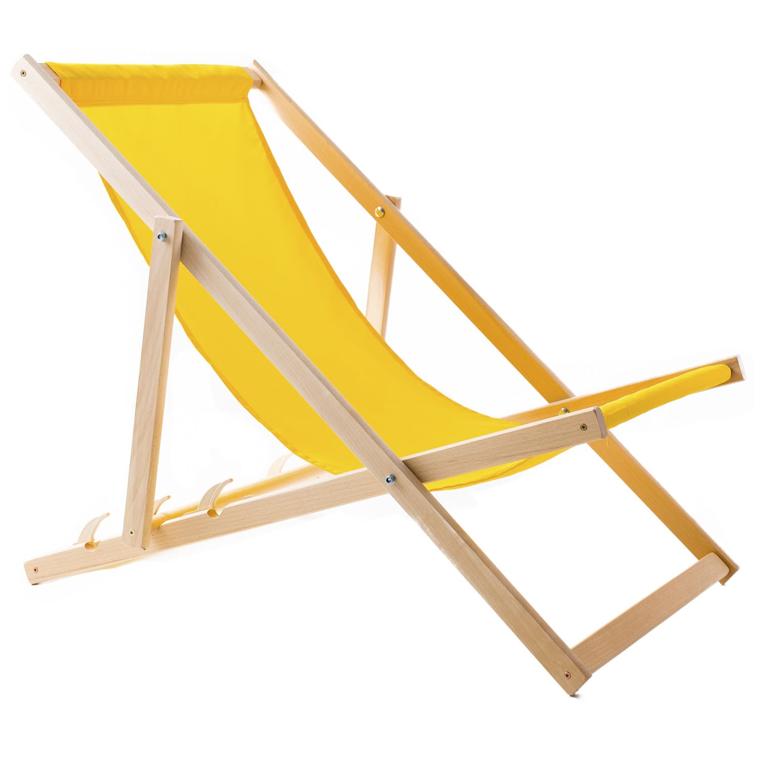 WOODOK ležalnik za plažo, lesen, rumen
