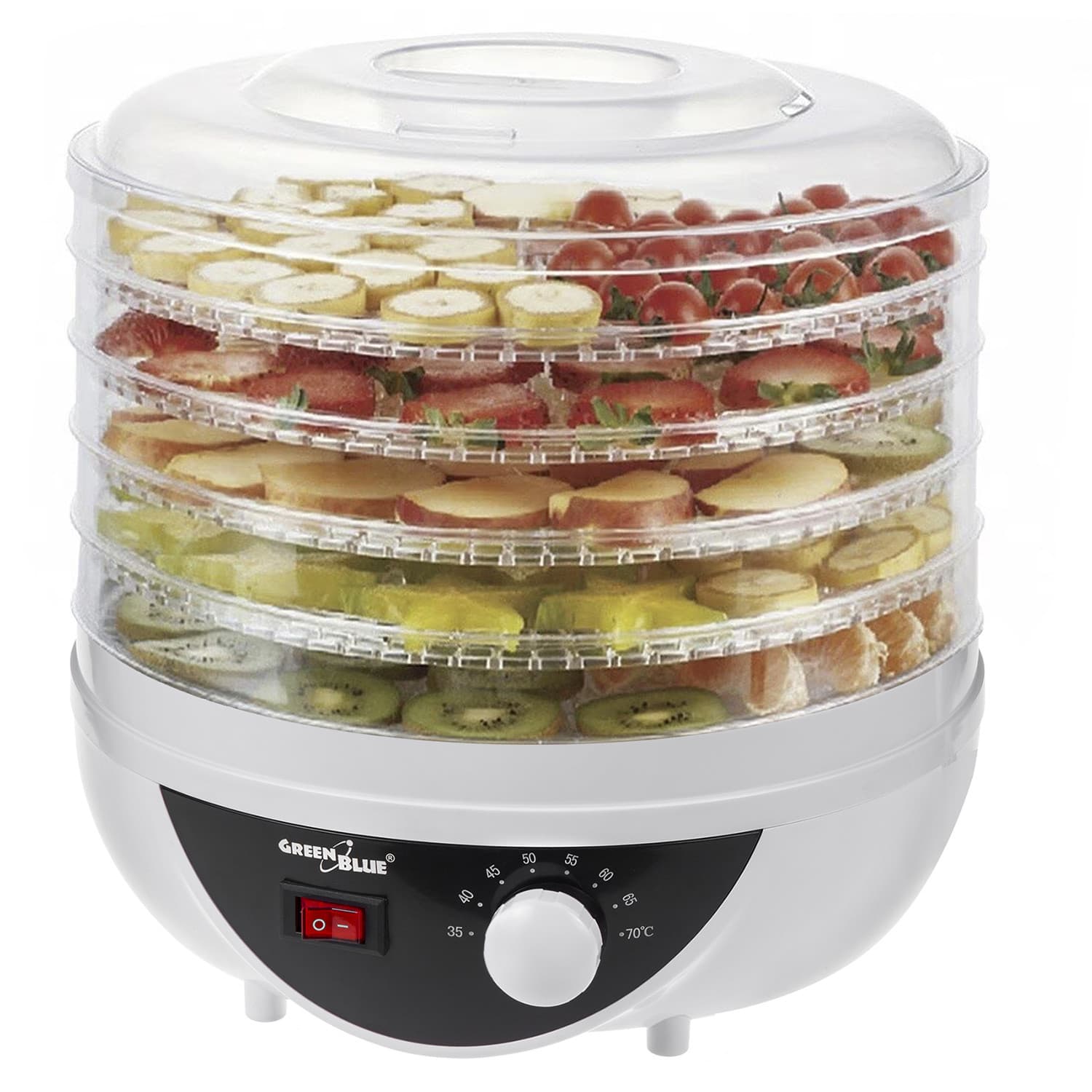 Sušilnik živil GreenBlue GB195, 250W - tih, za zelenjavo, sadje in gobe
