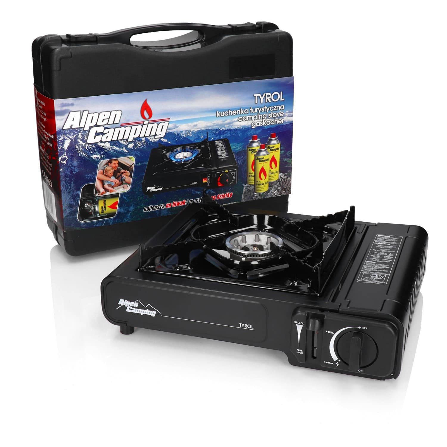 Plinski kuhalnik Alpen Camping TYROL IK002, 2.0 kW, 146g/h, piezo vžig 3