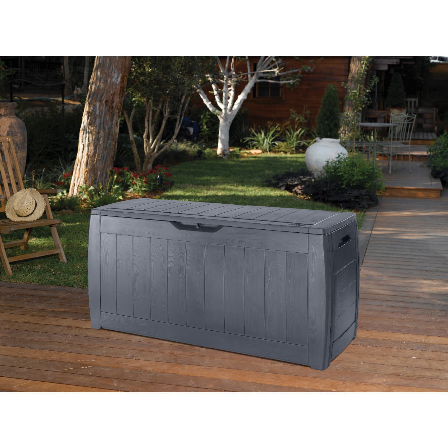 Vrtni zaboj Keter Hollywood 270 L, grafitni 4