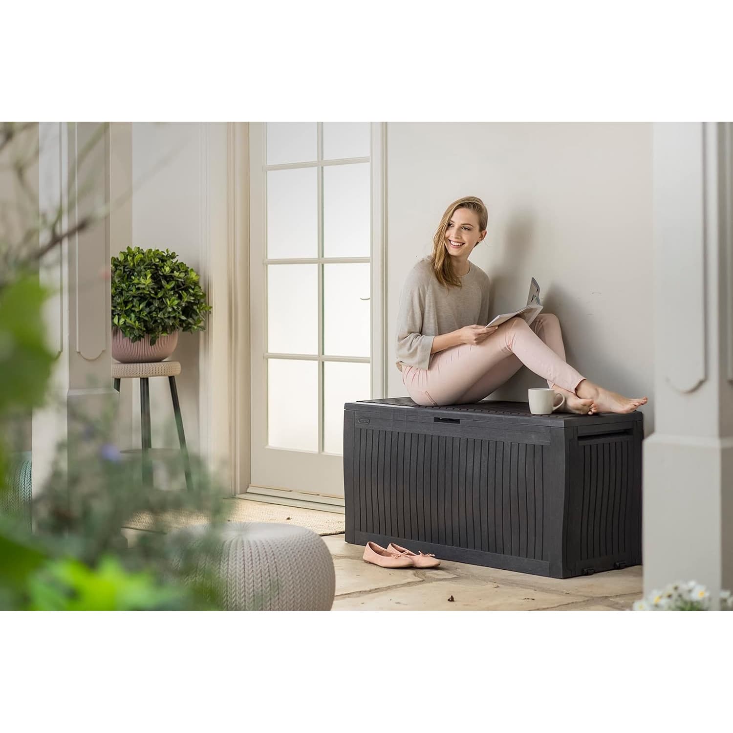 Vrtni zaboj COMFY STORAGE BOX 270 L, grafitni 4
