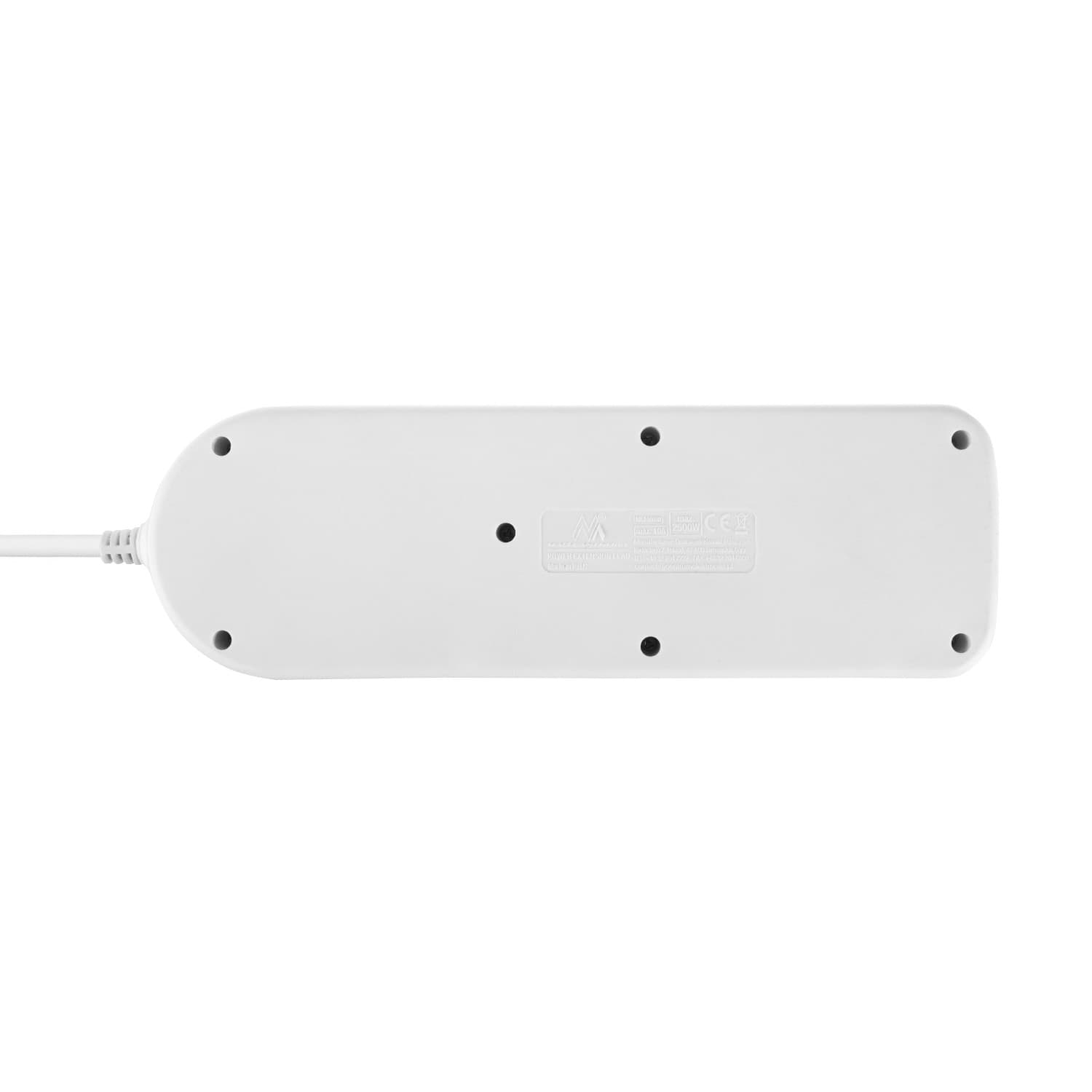 Podaljšek Maclean, 4x 230V + USB A/C vtičnice, stikala, 1.5m, bel 4
