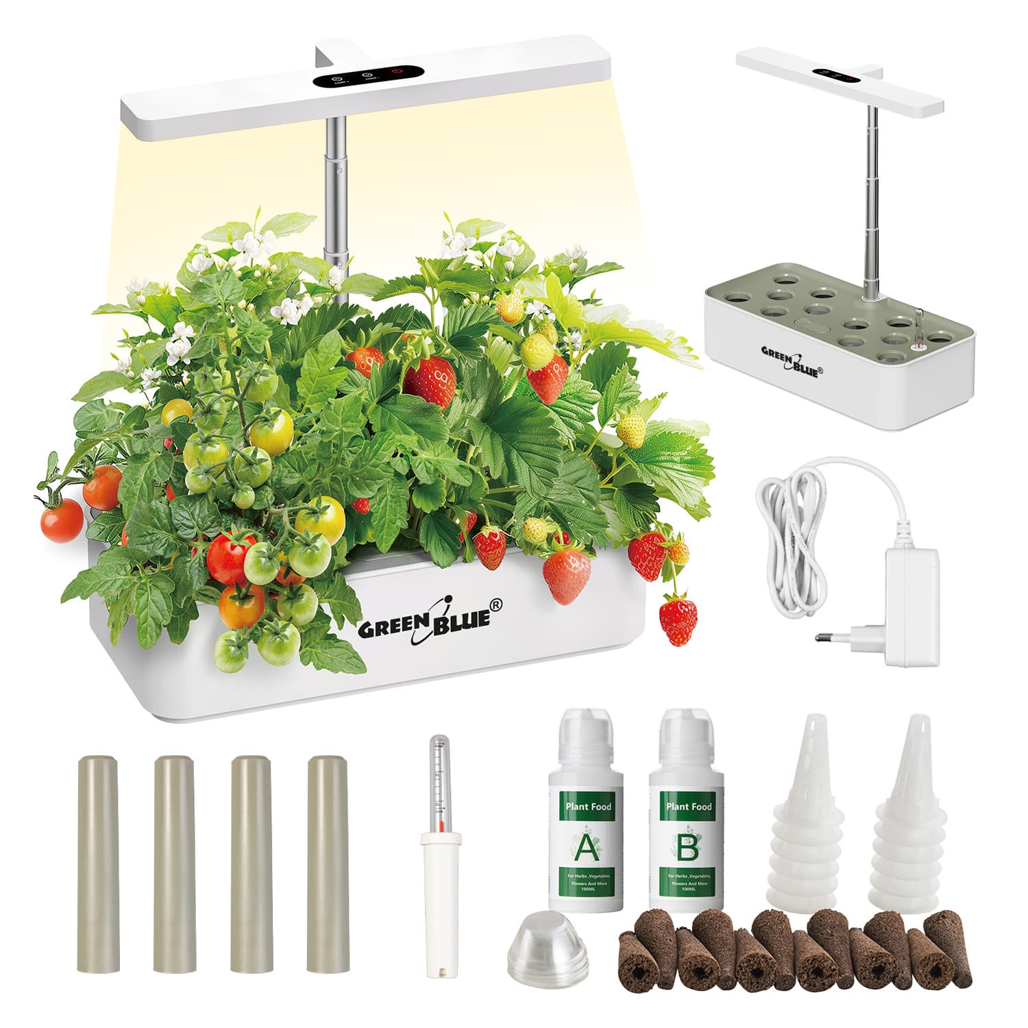 Pametni sistem za notranjo gojenje rastlin GreenBlue GB133 z LED lučjo (4L)