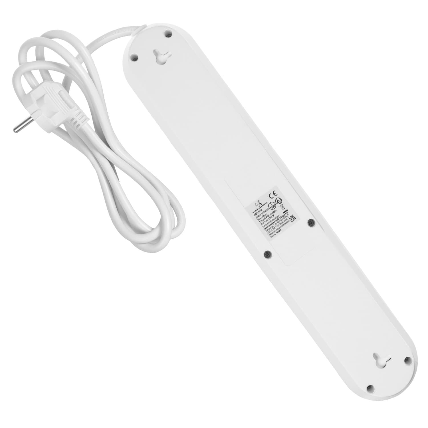 Podaljšek Maclean 5 vtičnic + 3xUSB, 1.5m, bel 3
