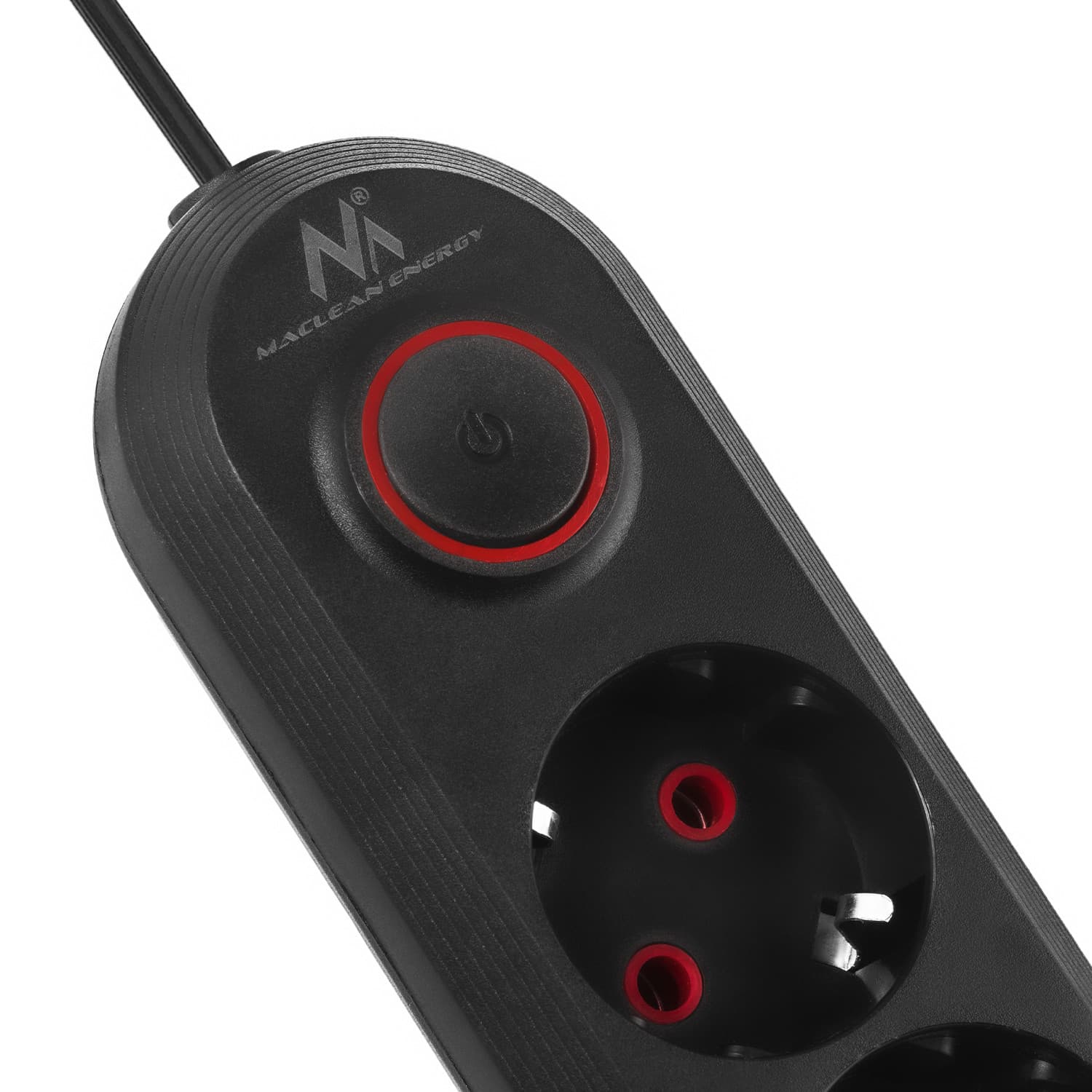Maclean podaljšek 5x230V + 3xUSB, 1.5m, črna 5