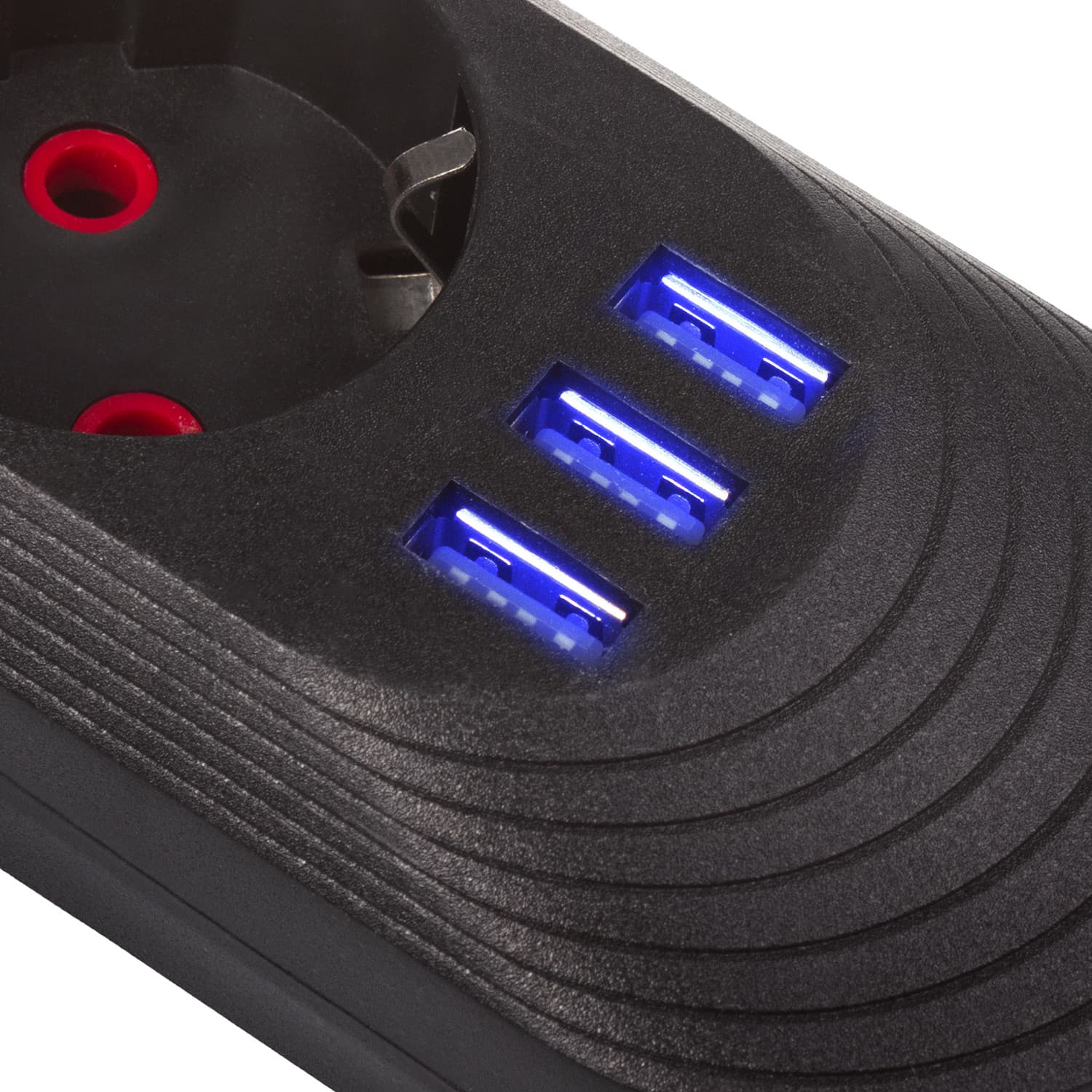 Maclean podaljšek 5x230V + 3xUSB, 1.5m, črna 6