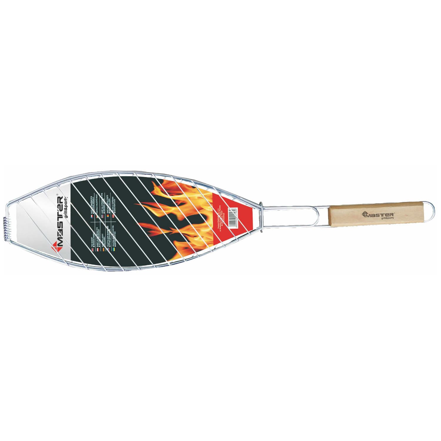 Žar rešetka za ribe Master Grill, 68 cm, kromirano jeklo