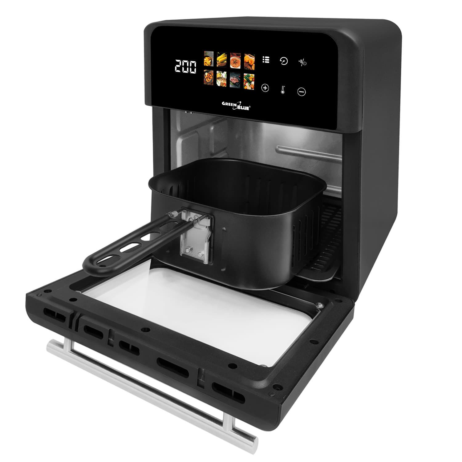 Friteza na vroč zrak GreenBlue Air Fryer 10L, 1800W, 8 programov 5