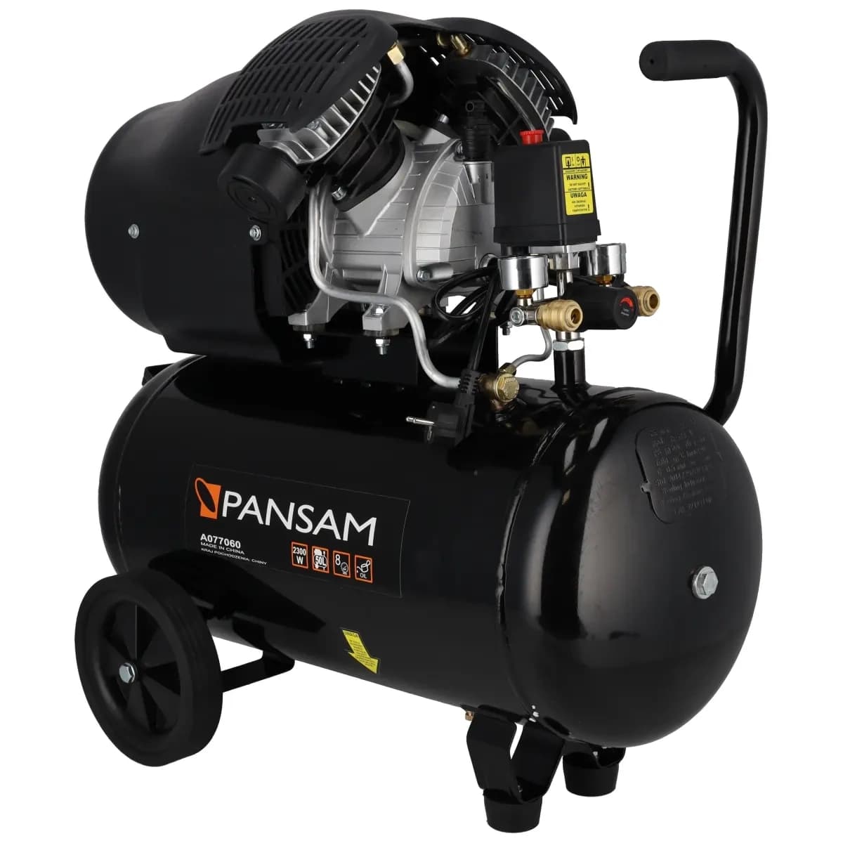 Dedra oljni kompresor 2-cil. 50L, 2.3kW, 412l/min, 8bar 5