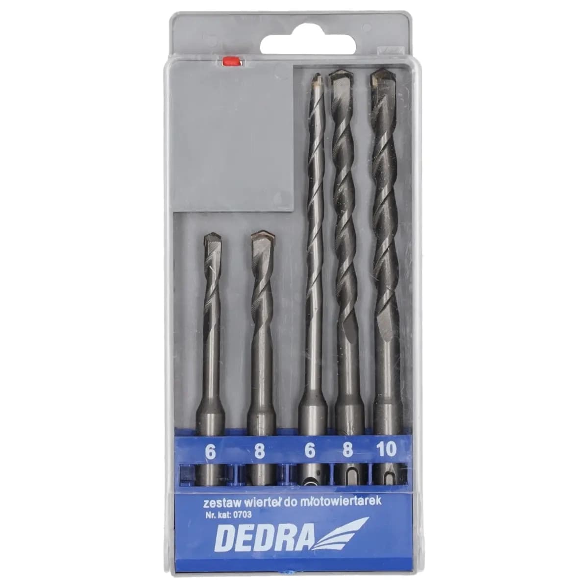 Dedra Set 5 svedrov za udarno vrtanje SDS+, 6-10mm
