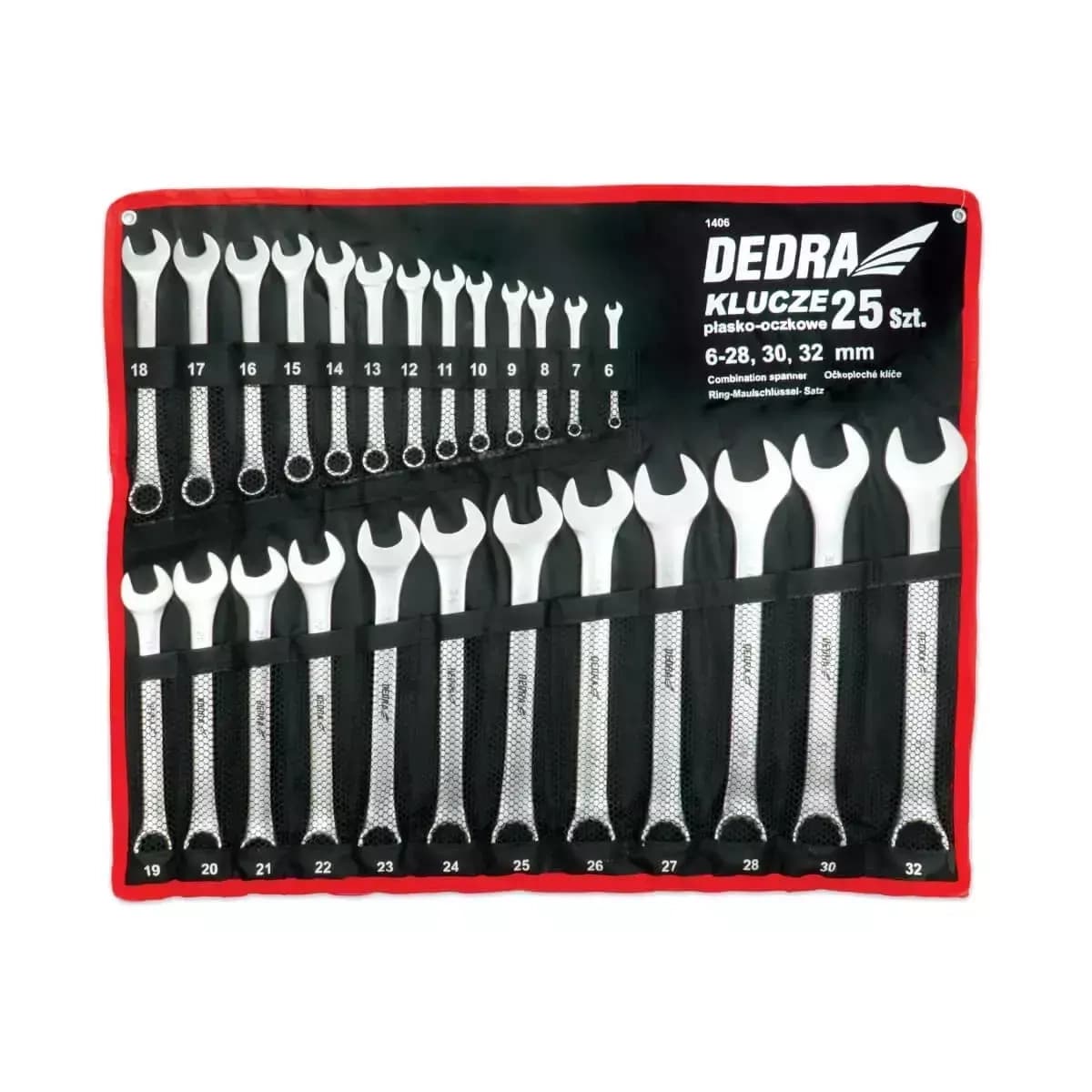 Set 25 očnoploščatih ključev CrV 6-32 mm, Dedra 2