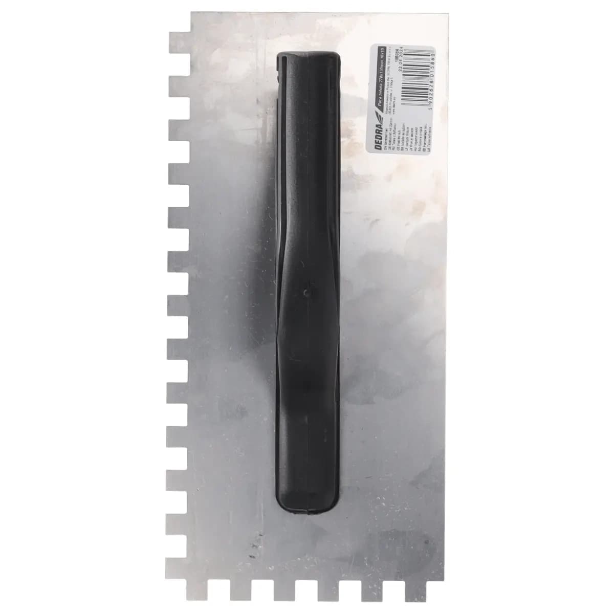 Dedra Paca zobata jeklena, SS 270x130mm (10mm) 2