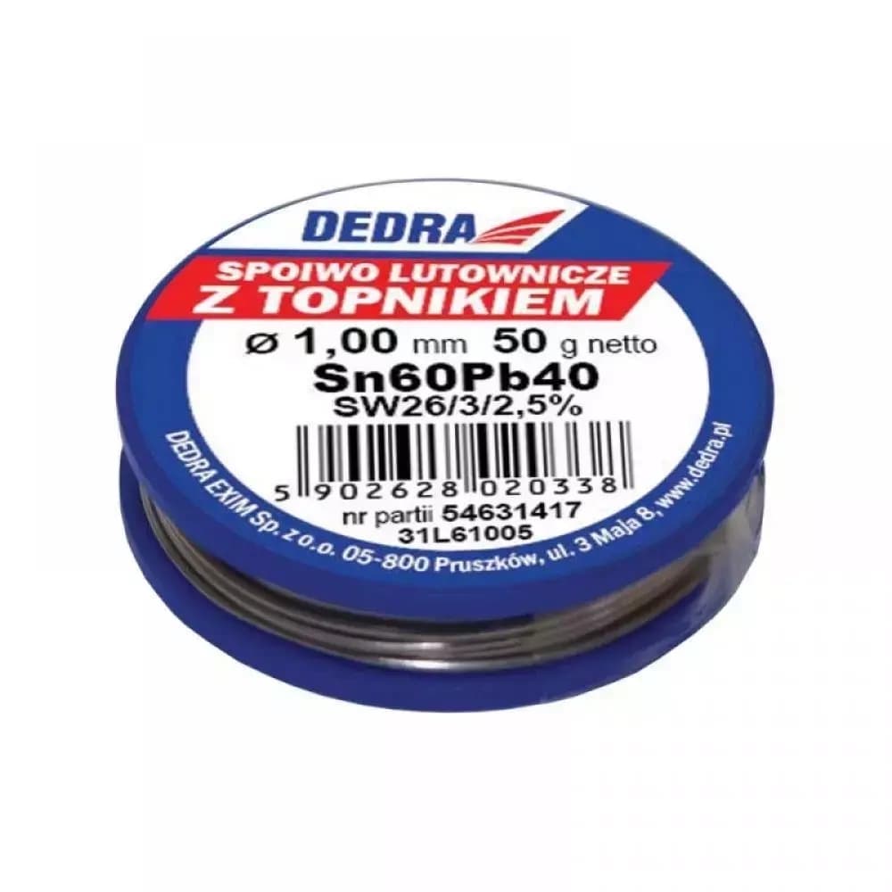 Dedra Spajkalna žica s topilcem, 1.0 mm, 50 g