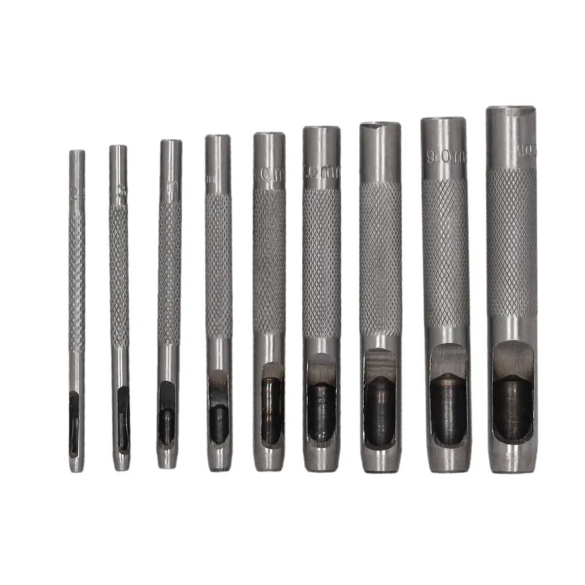 Dedra Set izbijačev za mehke materiale, 9 kosov (2.5-10mm)
