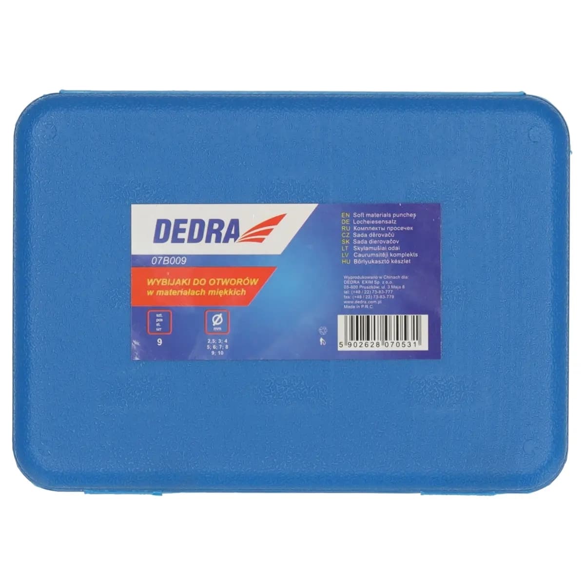 Dedra Set izbijačev za mehke materiale, 9 kosov (2.5-10mm) 5