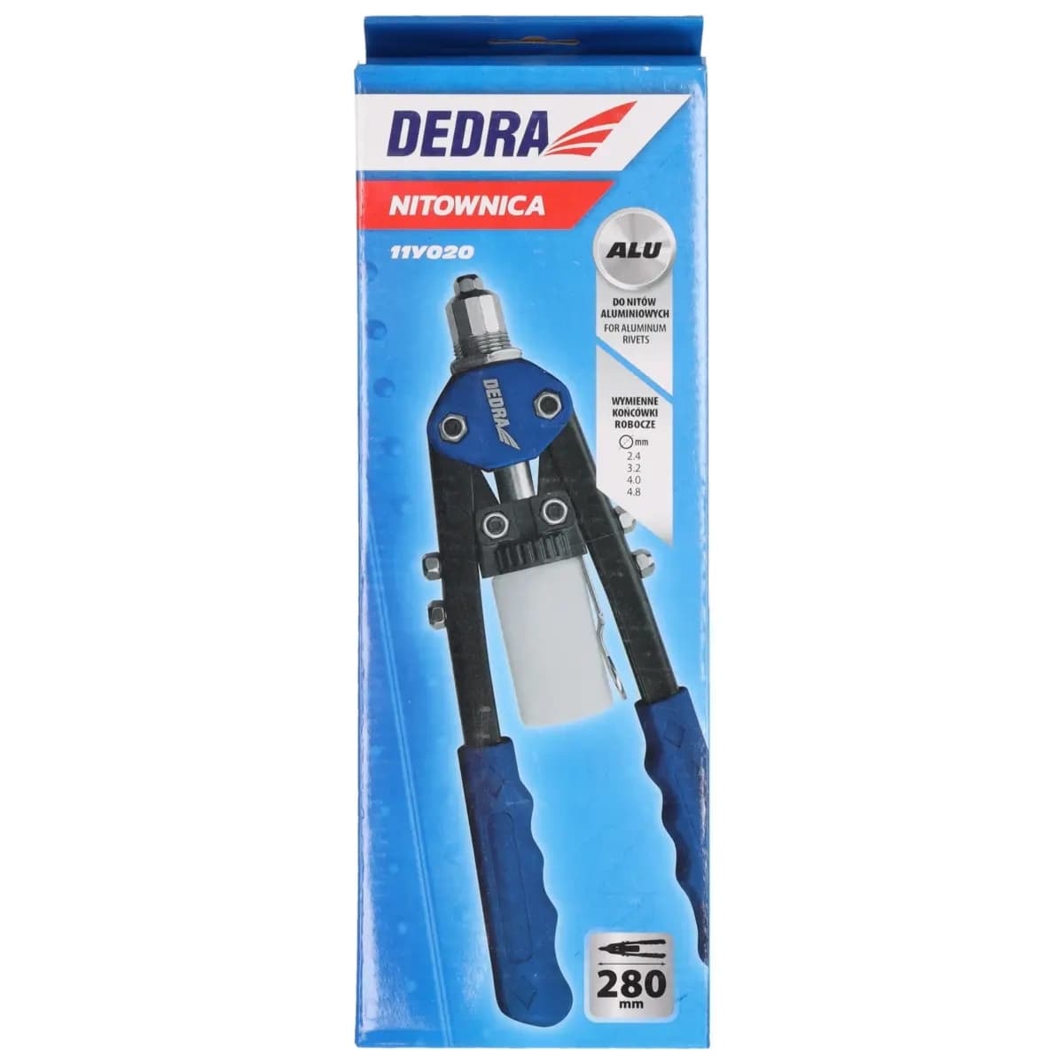 Dedra Čelna nitnica za aluminijaste nite, 280 mm 3