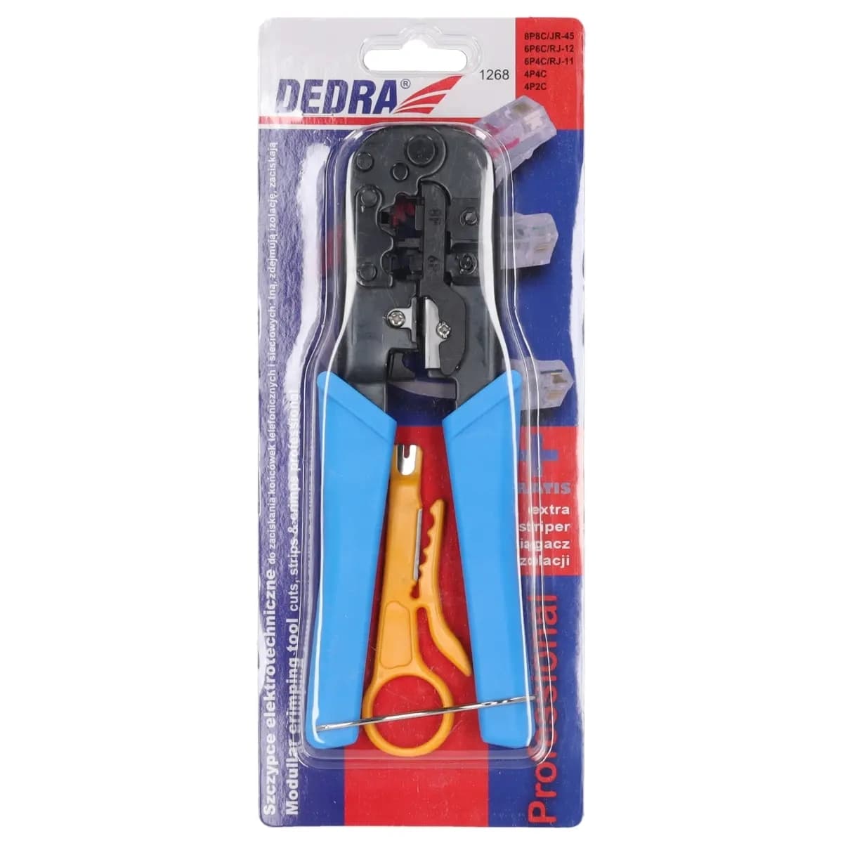 Dedra Krimp klešče za RJ45, RJ12, RJ11 konektorje 4