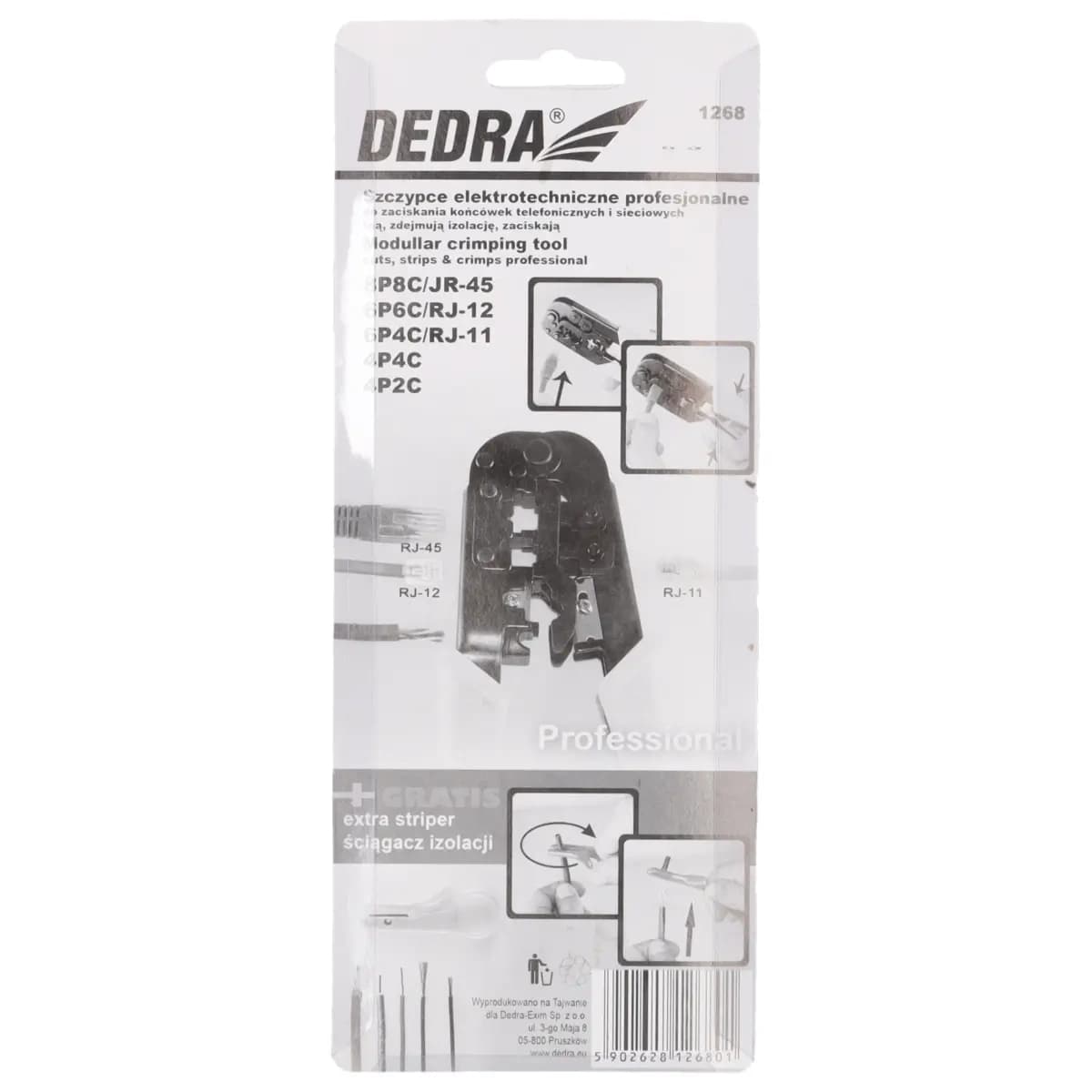 Dedra Krimp klešče za RJ45, RJ12, RJ11 konektorje 5