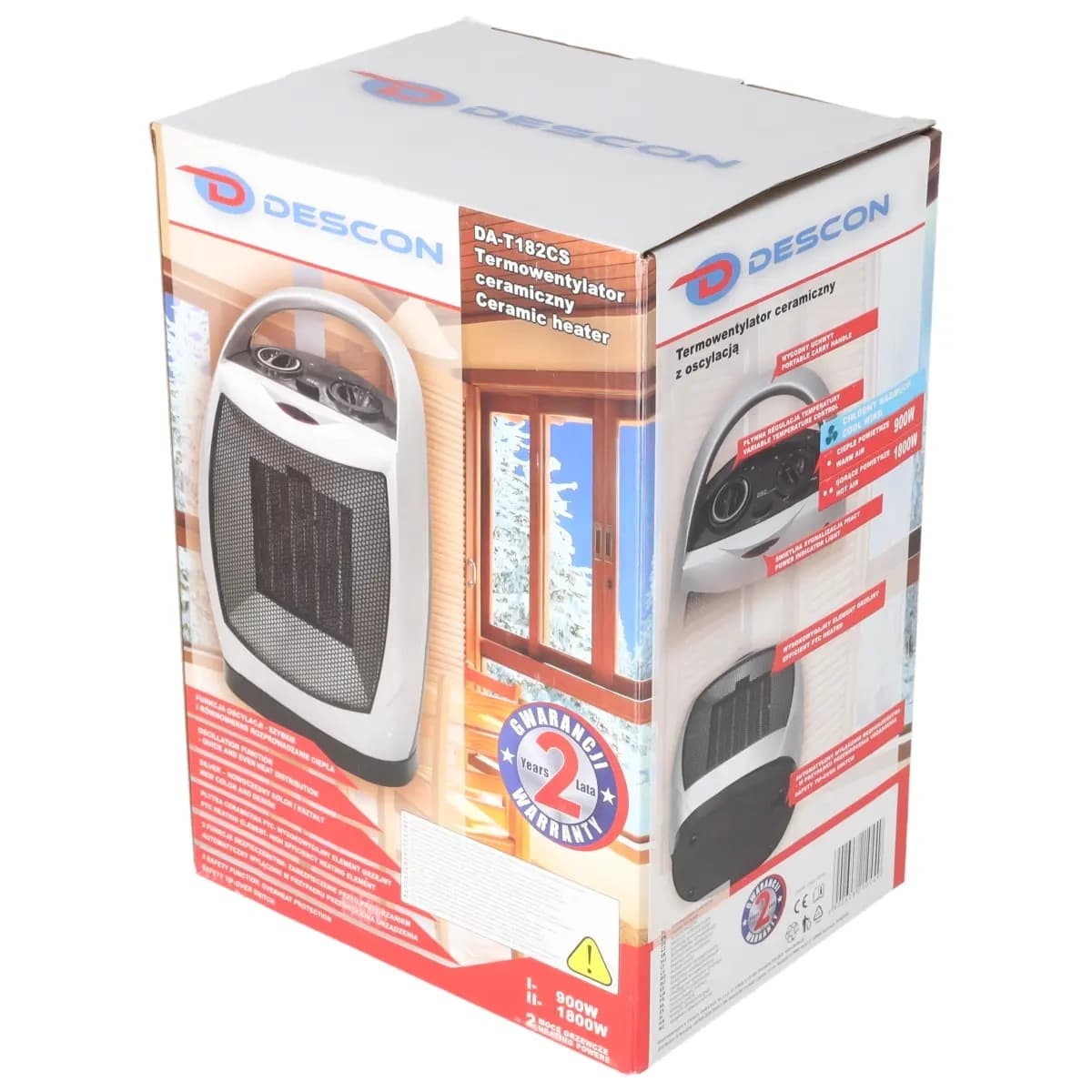 Dedra keramični grelnik z ventilatorjem 1800W, z oscilacijo 5