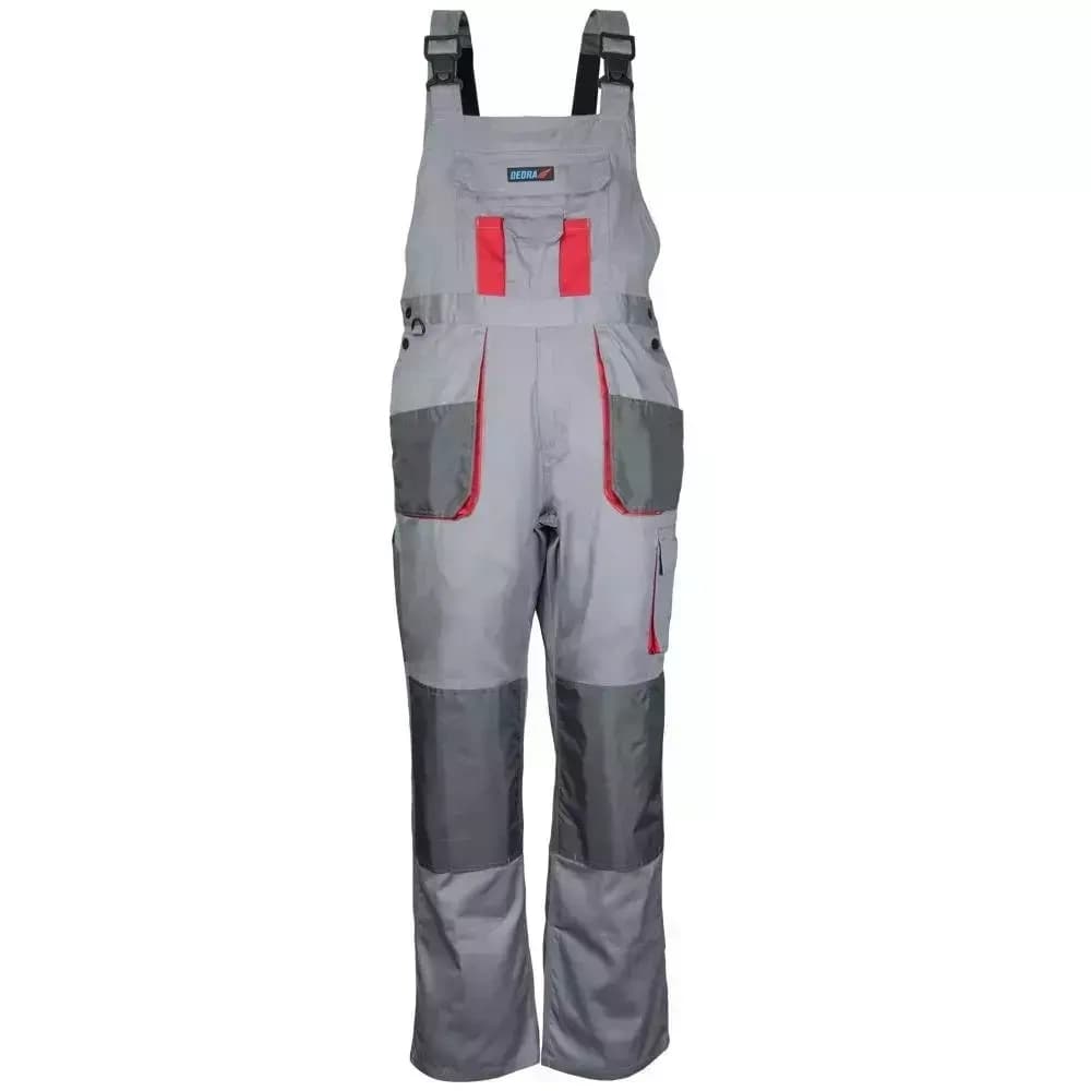 Dedra Delovne hlače z naramnicami ANP-BH3SO-XXL, sive, vel. 58