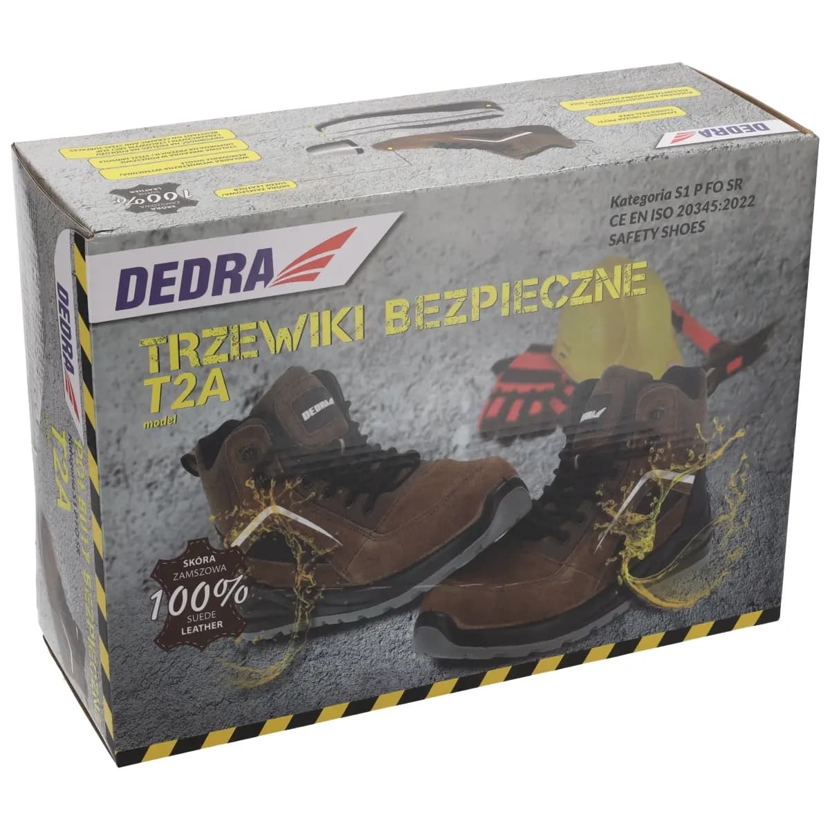 Dedra varnostni škornji T2A, brušeni, velikost 39, S1P SRC 7