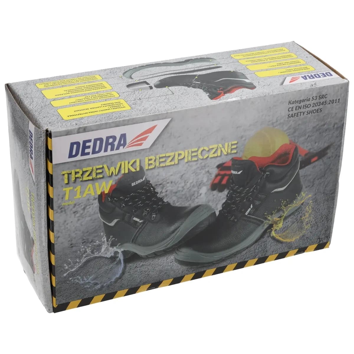 Dedra Varnostni čevlji S3 SRC, usnjeni, črni, vel. 47 6