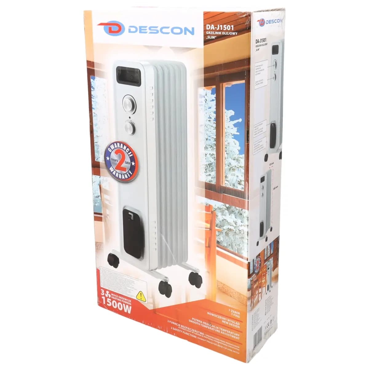 Dedra oljni grelnik 1500W, 7 reber 5