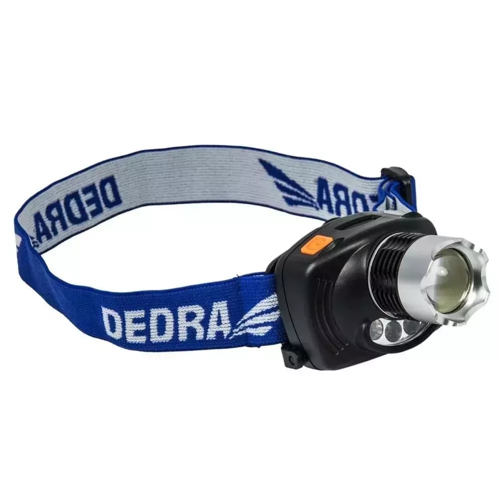 Naglavna LED svetilka Dedra 3W CREE, nastavljiva, z IR, z baterijami