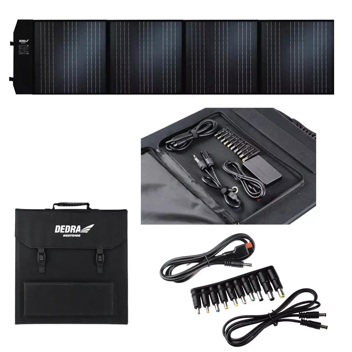 Dedra Solarni panel 100W, zložljiv, monokristalni, IP65