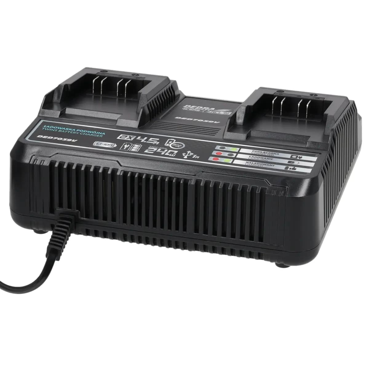Dedra dvojni polnilnik 2x4,5A 18V