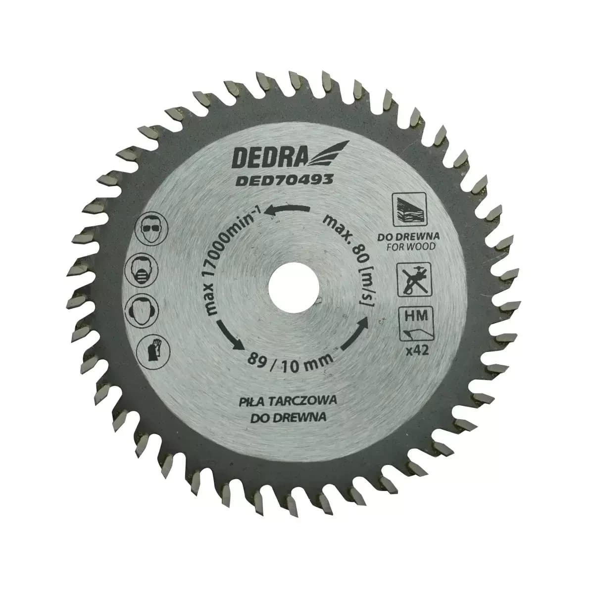 Krožna rezila za les Dedra 89x10mm, 42T (za DED7049)