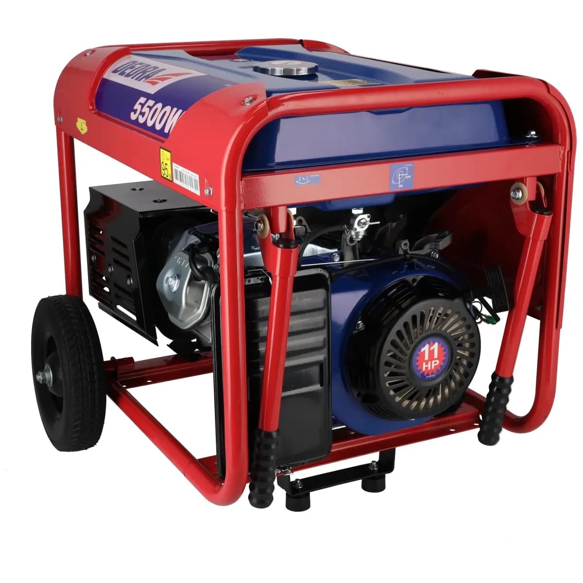 Agregat/generator Dedra DEGB6500K, 5.0kW, 2x230V, 1x12V, kolesa 6
