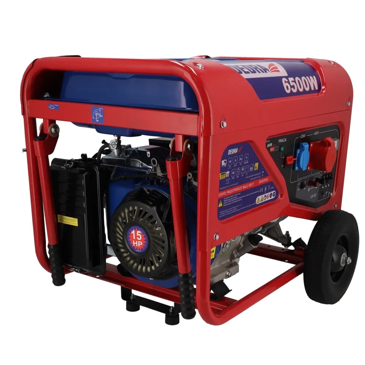 Agregat/generator Dedra DEGB7503K, 6.0kW, 1x400V, 1x230V, 1x12V, kolesa 4
