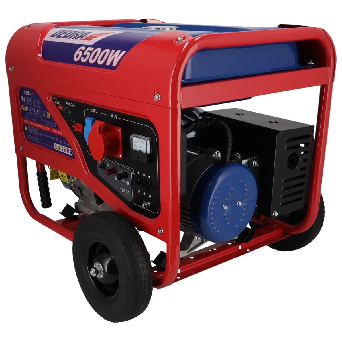 Agregat/generator Dedra DEGB7503K, 6.0kW, 1x400V, 1x230V, 1x12V, kolesa 7