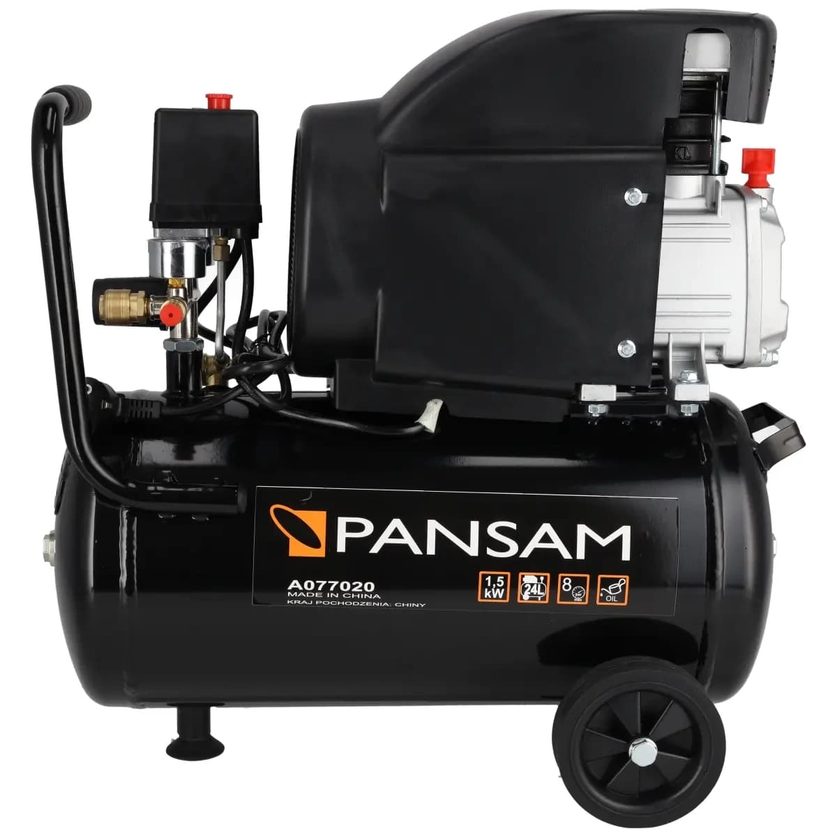 Dedra oljni kompresor 1.5 kW, 8 bar, 24 L 2