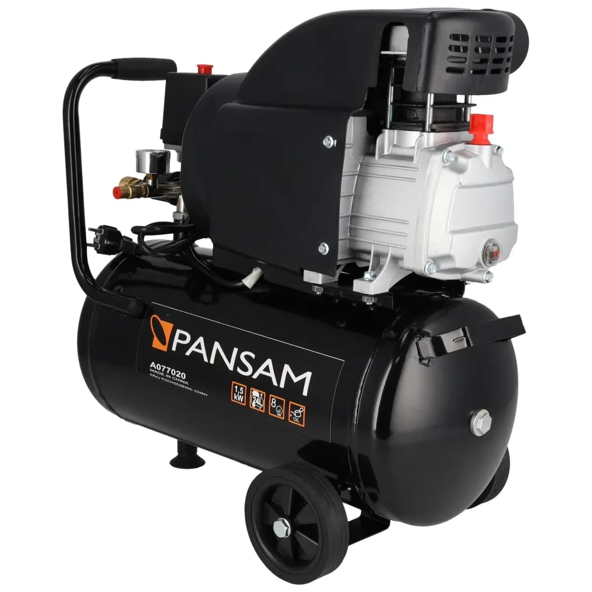 Dedra oljni kompresor 1.5 kW, 8 bar, 24 L 4