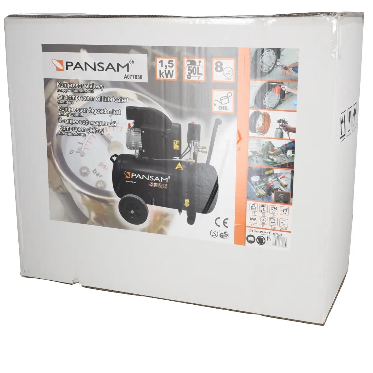 Dedra oljni kompresor 1.5 kW, 8 bar, 50 L 3