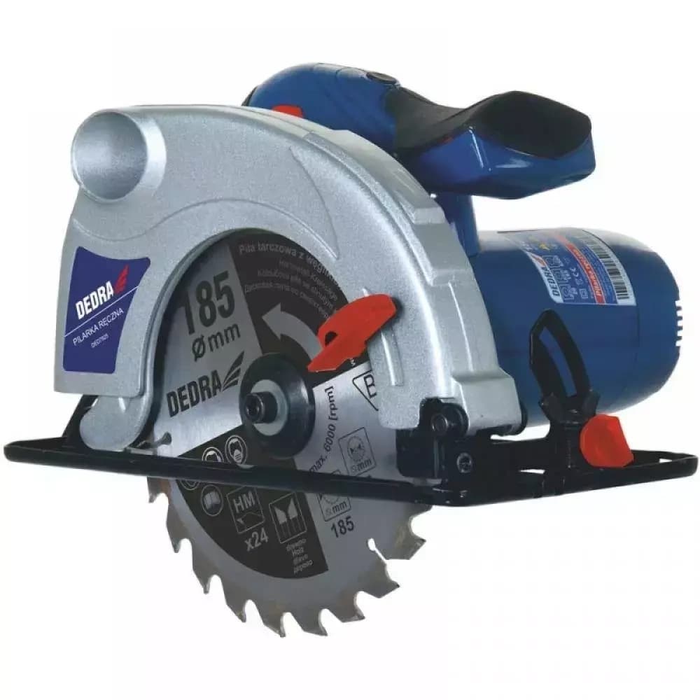 Ročna krožna žaga Dedra 1400W (rezilo 185 mm, maks. 63 mm)