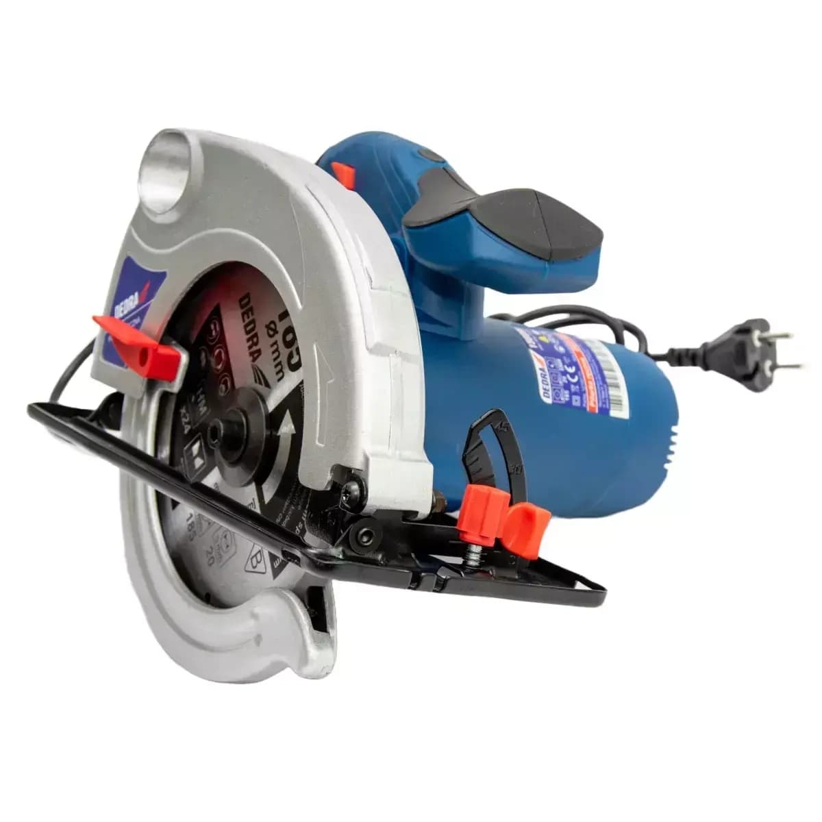 Ročna krožna žaga Dedra 1400W (rezilo 185 mm, maks. 63 mm) 2