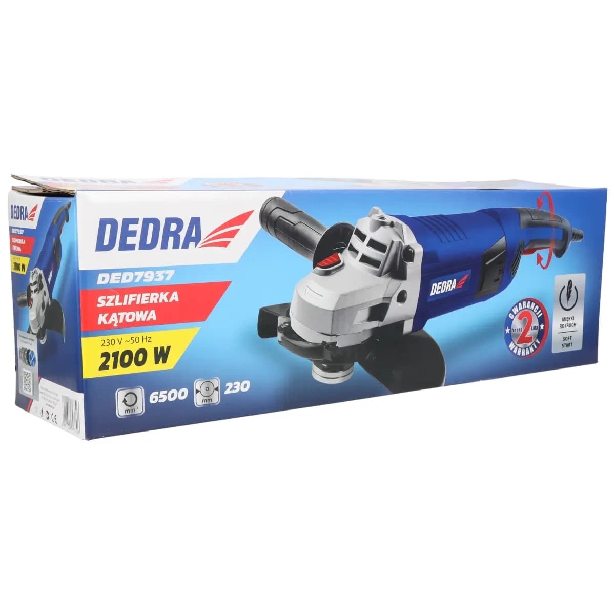 Kotni brusilnik Dedra 230mm, 2100W 6