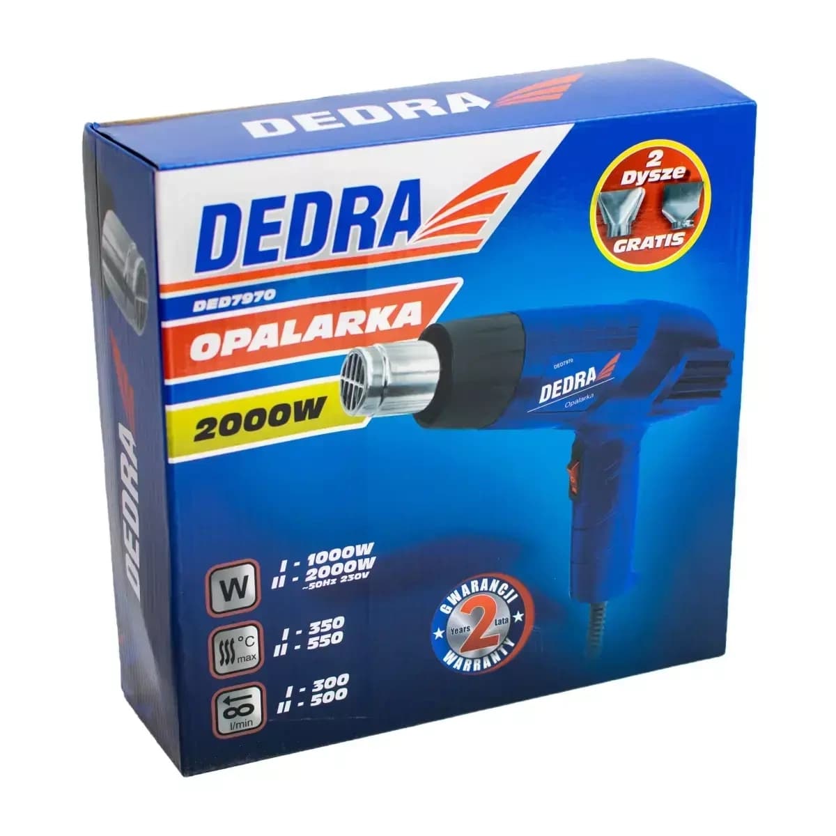 Vroči zrak pištolo Dedra 1000/2000W 7