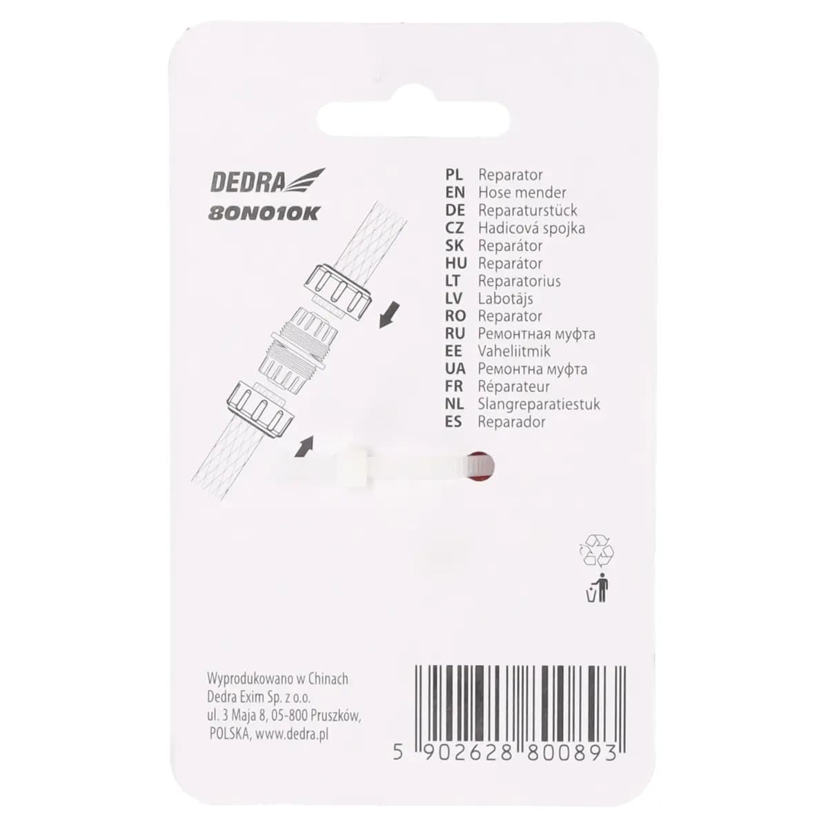 Reparator za cev Dedra 1/2", ABS/PP 5