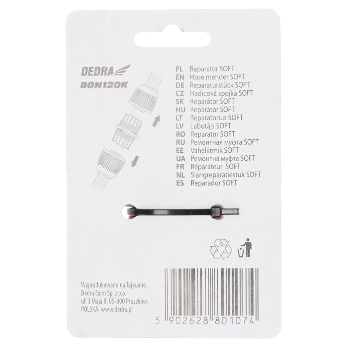 Dedra Reparator cevi 1/2" soft, na kartici 4