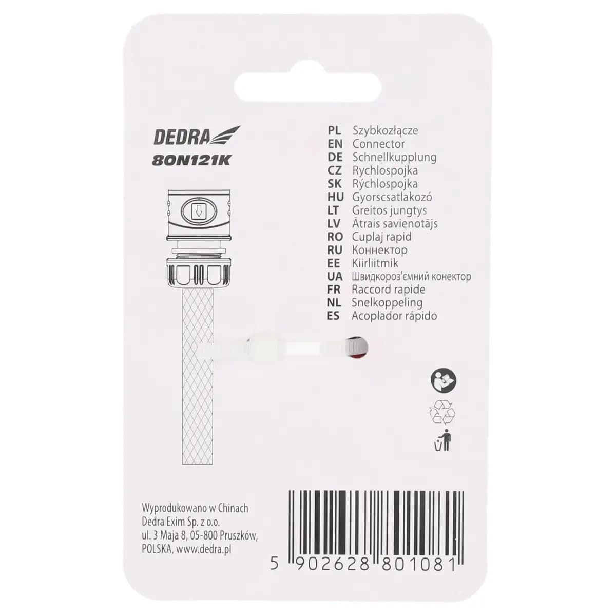 Hitra spojka Dedra 3/4" soft z TPR prevleko 5