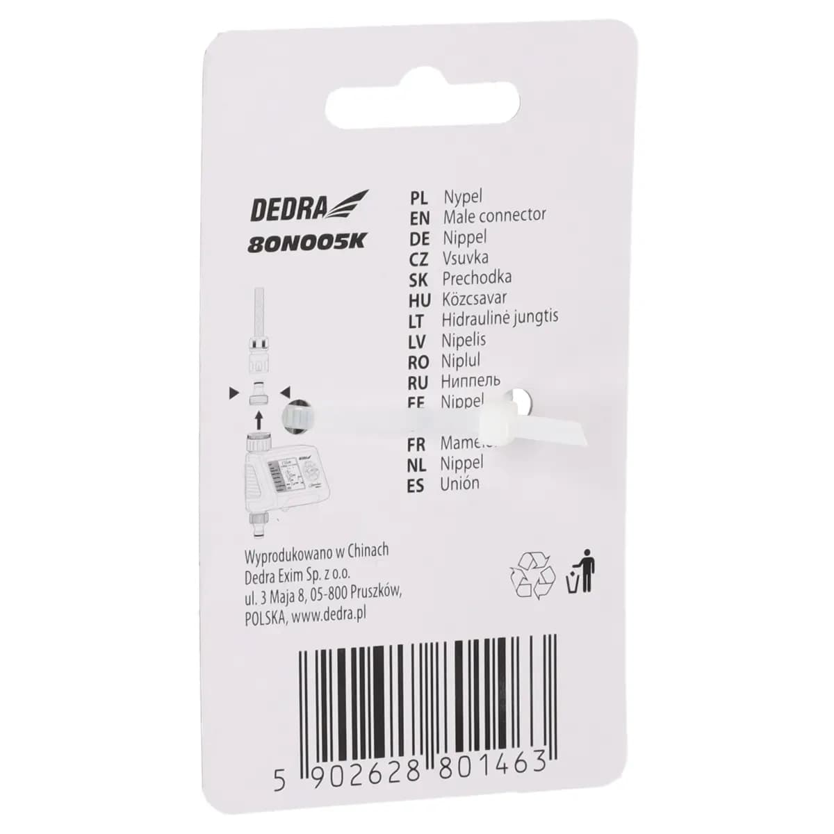 Dedra Nipel za cev 3/4", karta 5
